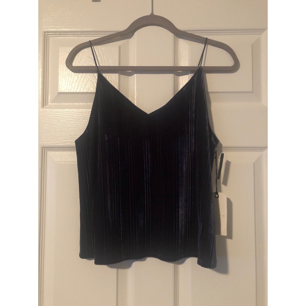 Leith navy velvet tank
